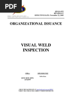 Visual Weld Inspection: Organizational Issuance