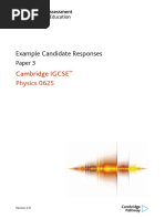 Example Candidate Responses: Cambridge IGCSE Physics 0625