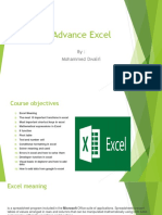 Advanced Excel Sheet