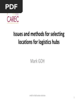 Issues and Methods For Selecting Locations For Logistics Hubs