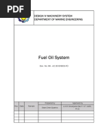 Fuel Oil System: Design Iv Machinery System Department of Marine Engineering