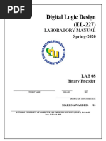 Digital Logic Design (EL-227) : Laboratory Manual Spring-2020