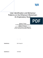 User Identification and Behaviour Patterns On The Ethereum Blockchain: An Exploratory Study