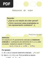 Relación de Orden Parte I.