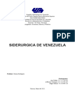 Trabajo de Las Siderurgicas en Venezuela