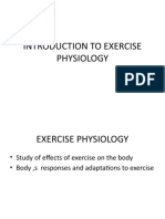 LEC 1 Exercise Physiology