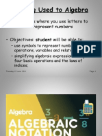 Symbols To Represent Numbers and Simplifying Algebra