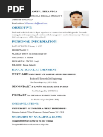 Resume Christian Dela Vega