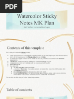 Watercolor Sticky Notes MK Plan by Slidesgo