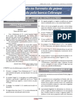 TCDF 2º Simulado Auditor de Controle Externo FOLHA DE RESPOSTAS