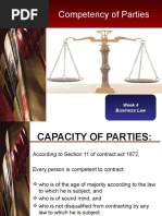 Competency of Parties - Topic 5