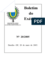 Boletim Do Exército: Brasília - DF, 20 de Maio de 2005