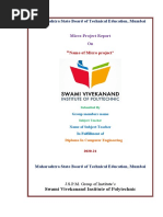 Maharashtra State Board of Technical Education, Mumbai: Micro-Project Report On