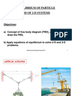 Equilibrium of Particle FBD of 2-D Systems: Objectives