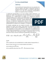 3.5 Distribucion de Probabilidad Hipergeometrica