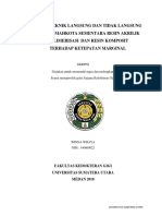 Pengaruh Teknik Langsung Dan Tidak Langsung Pembuatan Mahkota Sementara Resin Akrilik Swapolimerisasi Dan Resin Komposit Terhadap Ketepatan Marginal