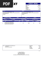 Credit Memo: Bill To: Ship To