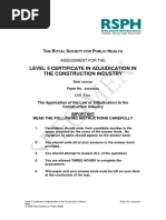 Level 5 Certificate in Adjudication in The Construction Industry