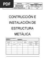 P-TP-OPE-001 Construcción e Instalación de Estructura Metálica