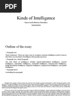 Kinds of Intelligence: Raysa Farah Mumtaz Ramadina 5026201050