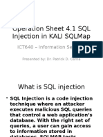 Operation Sheet 4.1 - SQLInjection