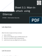 Operation Sheet 3.1: Man-In-The-Middle Attack Using Ettercap