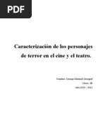 Caracterización de Los Personajes de Terror en El Cine