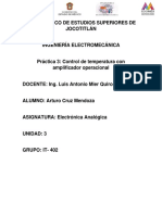 Práctica 3 - Control de Temperatura Con Amplificador Operacional