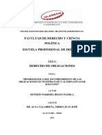 Problemática Del Incumplimiento de Las Obligaciones en Nuestro País y Alternativas de Solución