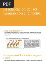 La Adaptación Del Ser Humano Con El Entorno