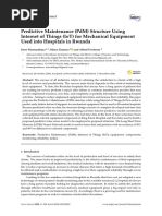 Predictive Maintenance (PDM) Structure Using Internet of Things (Iot) For Mechanical Equipment Used Into Hospitals in Rwanda