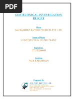 Geotechnical Investigation: Saurashtra Enviro Projects Pvt. LTD