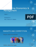 Engineering Economics & Management: Week 2 Prepared By: Miss. Fatima M. Saleem