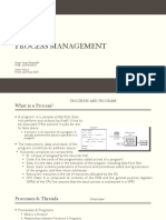 Process Management: Name: Imran Ahsanullah Roll#: sp20mcs0023 Name: Rahoul Roll #: Sp20-Bsse-1025