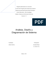 Analisis, Diseño, Diagramacion de Sistemas