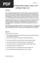 Exam Thread: Further Work On Paper 1 Tasks 1, 2 & 3 and Paper 2 Tasks 1 & 4