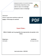 Effet D'échelle Sur Les Propriétés Des Éprouvettes de Mortier Et de Béton