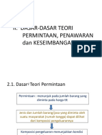 02 Dasar Teori Permintaan, Penawaran Dan Keseimbangan Pasar