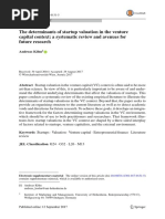 The Determinants of Startup Valuation in The Venture Capital Context: A Systematic Review and Avenues For Future Research