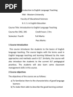 Introduction To English Language Teaching - For Merge