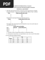 (Yard) Individual ASSIGNMENT (Qantitative)