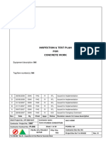 Inspection & Test Plan FOR Concrete Work: Equipment Description: NA