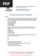 PMP Chapter 6 Test Project Time Management