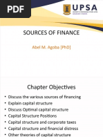 7SOGSS FM LECTURE 7 Sources of Finance 1