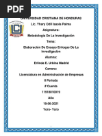 Ensayo Metodologia de Investigacion Erlinda Urbina 2021