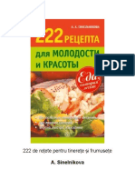 222 de Rețete Pentru Tinerețe Și Frumusețe