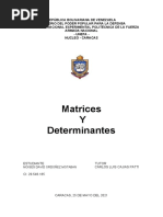 Matrices y Determinantes