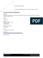 Outcome Research, Nutrition, and Reverse Epidemiology in Maintenance Dialysis Patients