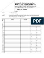 Daftar Hadir Sosialisasi Pendaftaran