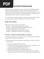 Dubai Code of Ethics For Educators